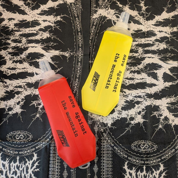 【SAVESHOCK|セーブショック】METALLIC LOGO SOFT FLASK(YELLOW , RED)正規取扱店舗 公式オンライン通販 島根 松江 26FW ランニング ソフトフラスク トレイルランニング 登山