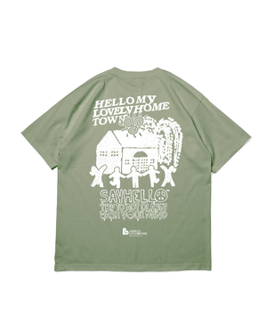 【SAYHELLO|セイハロー】ACT CLASSY S/S TEE/アクトクラッシーS/Sティー(SMOKE GREEN) - STREAM【SAYHELLO|セイハロー】ACT CLASSY S/S TEE/アクトクラッシーS/Sティー(SMOKE GREEN)STREAMS