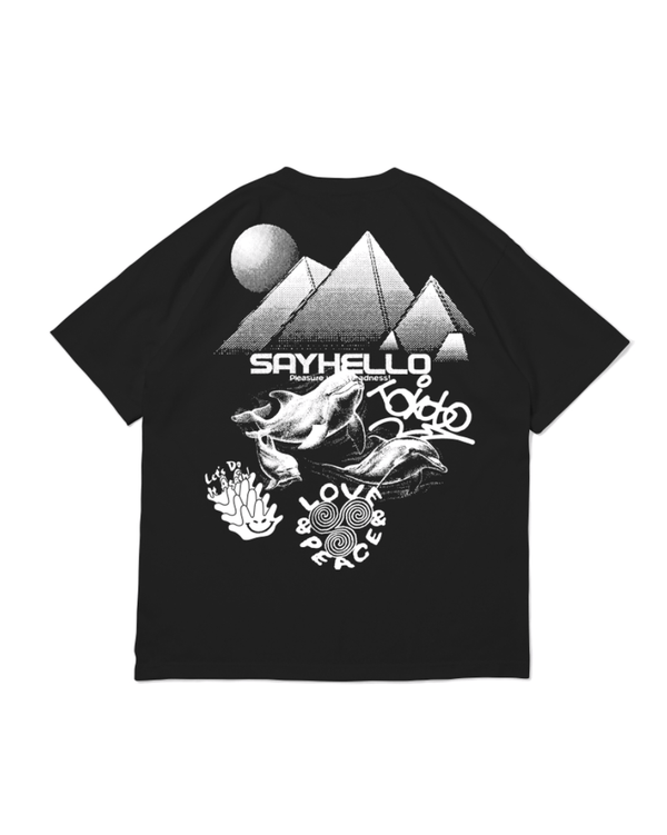 【SAYHELLO|セイハロー】NIGHT FANTASY S/S TEE/ナイトファンタジーS/Sティー(BLACK) - STREAM【SAYHELLO|セイハロー】NIGHT FANTASY S/S TEE/ナイトファンタジーS/Sティー(BLACK)STREAMS