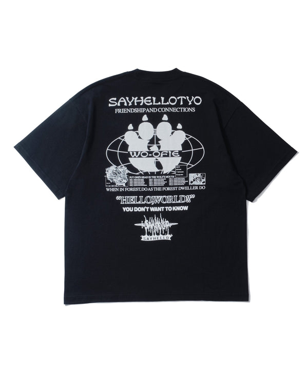 【SAYHELLO|セイハロー】WOOFIE CLAN S/S TEE/ウーフィクランS/Sティー(GOLD,BLACK) - STREAM【SAYHELLO|セイハロー】WOOFIE CLAN S/S TEE/ウーフィクランS/Sティー(GOLD,BLACK)STREAMBLACKM