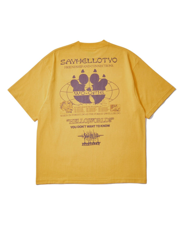 【SAYHELLO|セイハロー】WOOFIE CLAN S/S TEE/ウーフィクランS/Sティー(GOLD,BLACK) - STREAM【SAYHELLO|セイハロー】WOOFIE CLAN S/S TEE/ウーフィクランS/Sティー(GOLD,BLACK)STREAMGOLDM