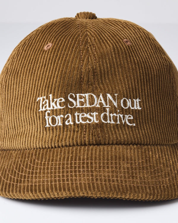 【SEDAN ALL-PURPOSE|セダンオールパーパス】 LEATHER STRAP CORDUROY CAP/レザーストラップコーデュロイキャップ(BLACK , BROWN) 正規取扱店舗 公式オンライン通販 島根 松江 26FW 刺繍