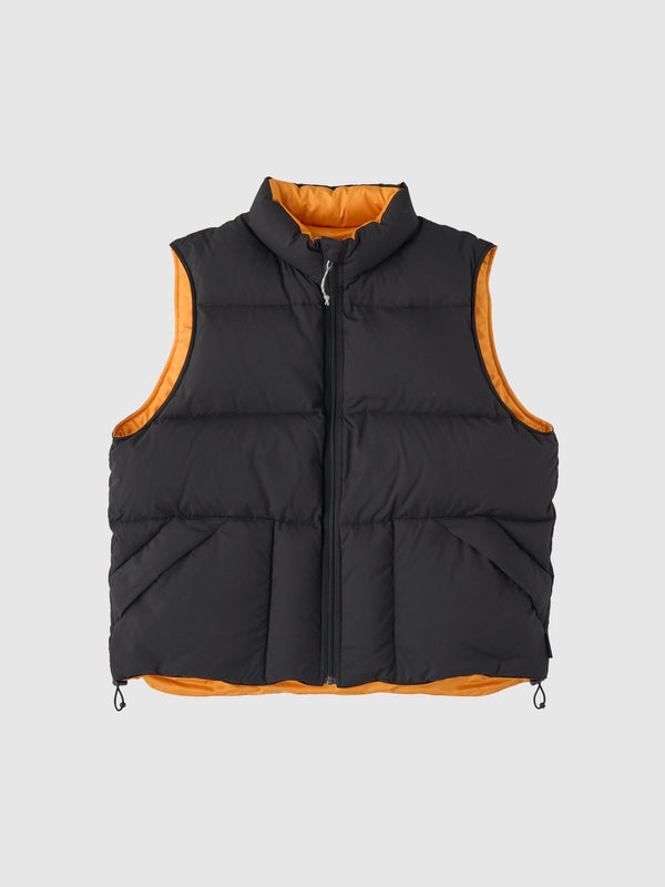 【SEDAN ALL - PURPOSE | セダンオールパーパス】REVERSIBLE DOWN VEST/リバーシブルダウンベスト(BLACK×MANGO) - STREAM【SEDAN ALL - PURPOSE | セダンオールパーパス】REVERSIBLE DOWN VEST/リバーシブルダウンベスト(BLACK×MANGO)STREAMM