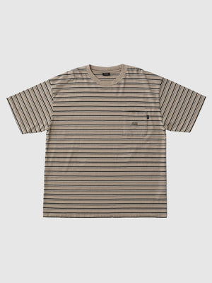 【SEDAN ALL - PURPOSE | セダンオールパーパス】STRIPED S/S POCKET TEE/ストライプS/Sポケットティー(KHAKI/BLACK) - STREAM【SEDAN ALL - PURPOSE | セダンオールパーパス】STRIPED S/S POCKET TEE/ストライプS/Sポケットティー(KHAKI/BLACK)STREAMM