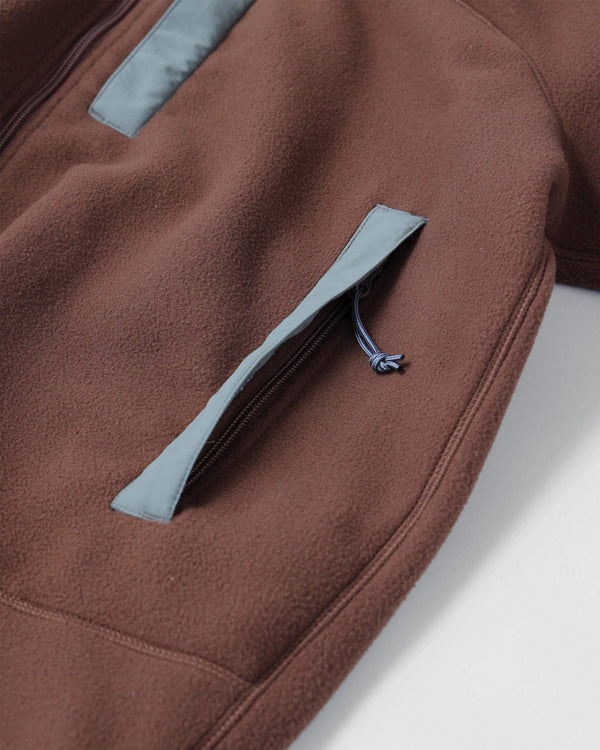 【SEDAN ALL - PURPOSE|セダンオールパーパス】FLEECE FULL ZIP JACKET/フリースフルジップジャケット(HUNTER GREEN , BROWN) - STREAM【SEDAN ALL - PURPOSE|セダンオールパーパス】FLEECE FULL ZIP JACKET/フリースフルジップジャケット(HUNTER GREEN , BROWN)STREAMBROWNM