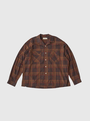 【SEDAN ALL - PURPOSE|セダンオールパーパス】MADRAS PLAID OPEN COLLAR SHIRT/マドラスプレイド オープンカラーシャツ(BROWN/BURGUNDY) - STREAM【SEDAN ALL - PURPOSE|セダンオールパーパス】MADRAS PLAID OPEN COLLAR SHIRT/マドラスプレイド オープンカラーシャツ(BROWN/BURGUNDY)STREAMM