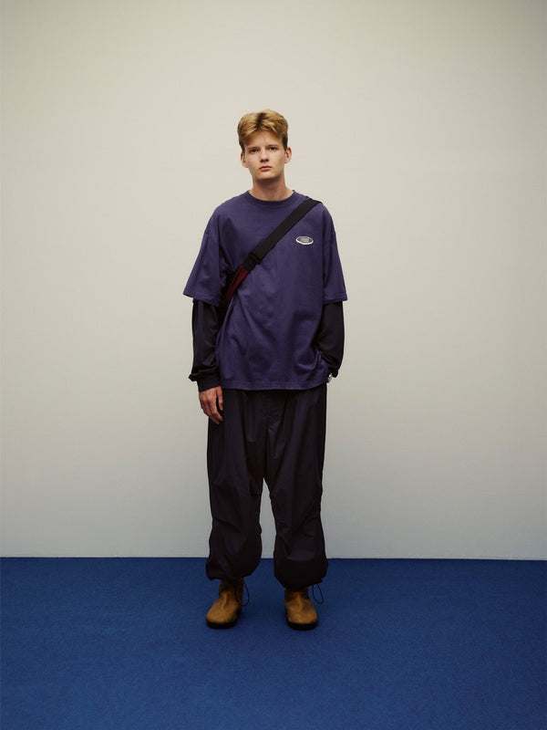 【SEDAN ALL - PURPOSE|セダンオールパーパス】OVAL LOGO LAYERED TEE/オーバルロゴレイヤードL/S Tシャツ(NAVY/CHARCOAL) - STREAM【SEDAN ALL - PURPOSE|セダンオールパーパス】OVAL LOGO LAYERED TEE/オーバルロゴレイヤードL/S Tシャツ(NAVY/CHARCOAL)STREAMM