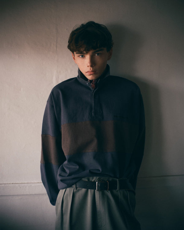 【SEDAN ALL - PURPOSE|セダンオールパーパス】RUGBY JERSEY/ラグビージャージー(CHARCOAL×BROWN , NAVY×OLIVE) - STREAM【SEDAN ALL - PURPOSE|セダンオールパーパス】RUGBY JERSEY/ラグビージャージー(CHARCOAL×BROWN , NAVY×OLIVE)STREAMNAVY×OLIVEM