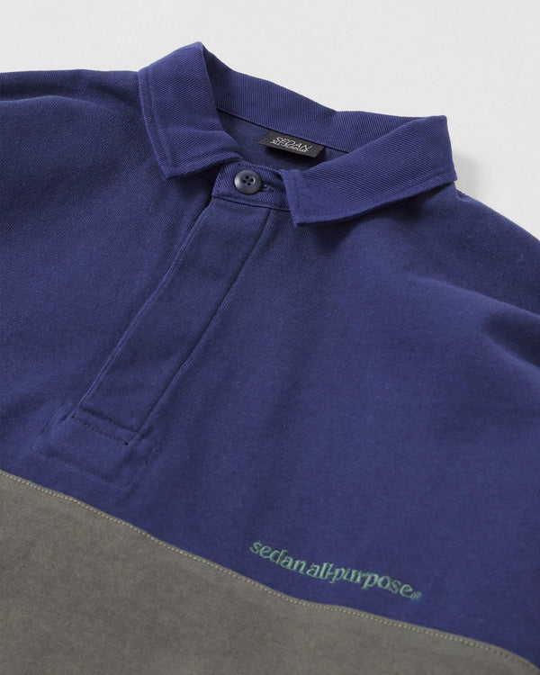 【SEDAN ALL - PURPOSE|セダンオールパーパス】RUGBY JERSEY/ラグビージャージー(CHARCOAL×BROWN , NAVY×OLIVE) - STREAM【SEDAN ALL - PURPOSE|セダンオールパーパス】RUGBY JERSEY/ラグビージャージー(CHARCOAL×BROWN , NAVY×OLIVE)STREAMNAVY×OLIVEM