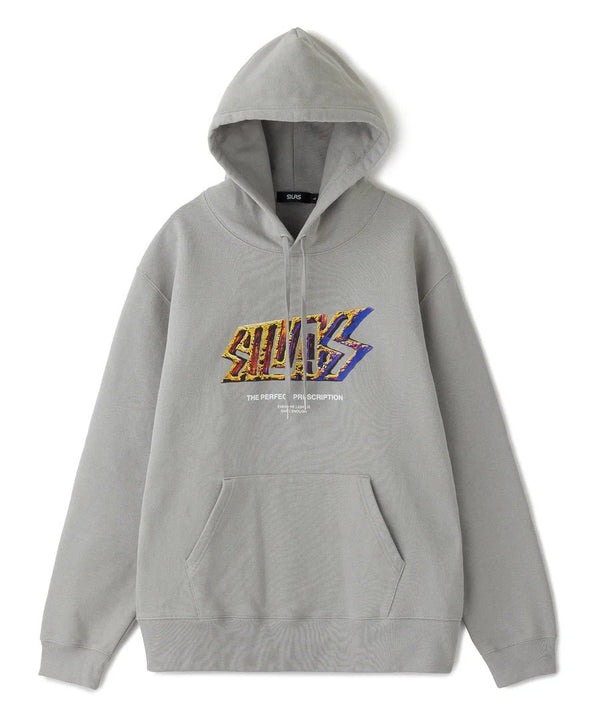 【SILAS|サイラス】RUIN LOGO SWEAT HOODIE/ ルイン ロゴ スウェット フーディー(GRAY) - STREAM【SILAS|サイラス】RUIN LOGO SWEAT HOODIE/ ルイン ロゴ スウェット フーディー(GRAY)STREAML