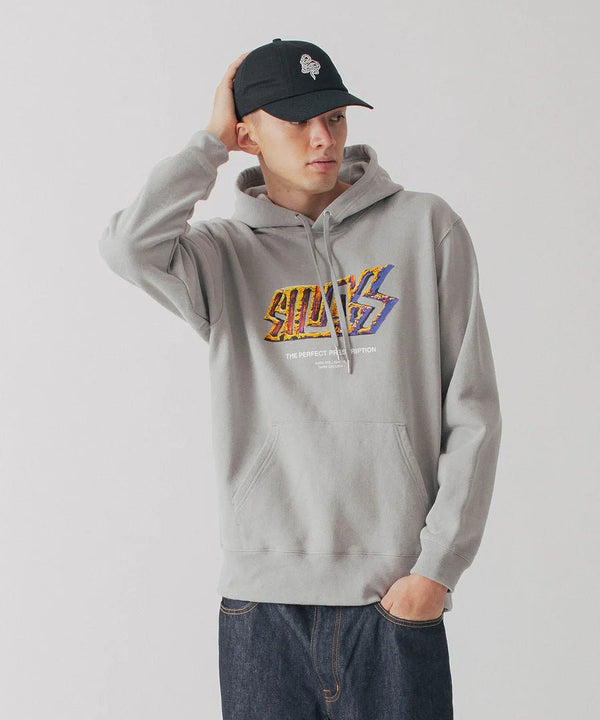 【SILAS|サイラス】RUIN LOGO SWEAT HOODIE/ ルイン ロゴ スウェット フーディー(GRAY) - STREAM【SILAS|サイラス】RUIN LOGO SWEAT HOODIE/ ルイン ロゴ スウェット フーディー(GRAY)STREAML