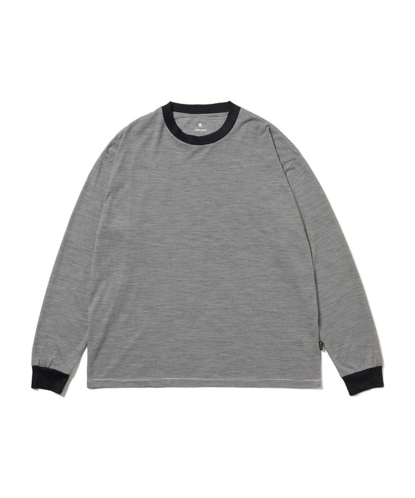 【SNOWPEAK|スノーピーク】SUMMER WOOL STRIPE L/S T - SHIRT/サマーウールストライプL/S Tシャツ(BLACK , LIGHT GREEN) - STREAM【SNOWPEAK|スノーピーク】SUMMER WOOL STRIPE L/S T - SHIRT/サマーウールストライプL/S Tシャツ(BLACK , LIGHT GREEN)STREAMBLACKS