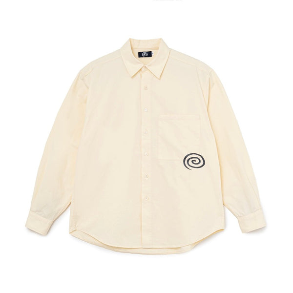【SOL soonerorlater|ソル スーナーオアレイター】COTTON TWILL SHIRT/コットンツイル シャツ(IVORY) 正規取扱店舗 公式オンライン通販 島根 松江 GuruGuruロゴ 