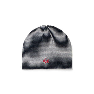 【SOL soonerorlater|ソル スーナーオアレイター】KNITTED BORDER BEANIE(BLACK&IVORY) 正規取扱店舗 公式オンライン通販 島根 松江 ビーニー 26AW GuruGuruロゴ