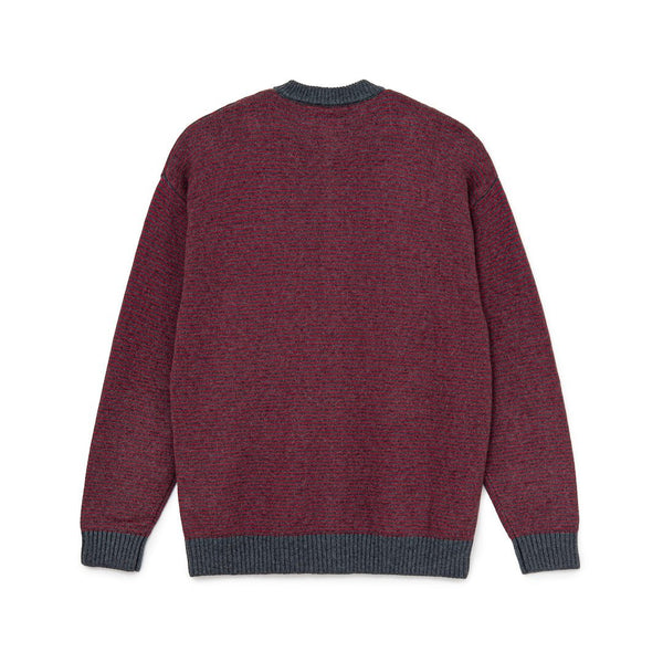 【SOL soonerorlater|ソル スーナーオアレイター】KNITTED BORDER CARDIGAN(BURGUNDY&CHARCOAL , BLACK&IVORY) 正規取扱店舗 公式オンライン通販 ニットカーディガン 26AW
