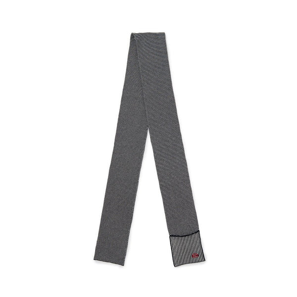 【SOL soonerorlater|ソル スーナーオアレイター】KNITTED BORDER SCARF(BLACK&IVORY , BURGUNDY&CHARCOAL) 正規取扱店舗 通販 26AW マフラー GuruGuruロゴ