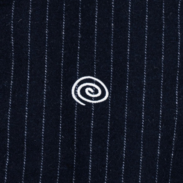 【SOL soonerorlater|ソル スーナーオアレイター】PIN-STRIPE PADDED VEST(NAVY) 正規取扱店舗 公式オンライン通販 島根 松江 26AW ダウンベスト 
