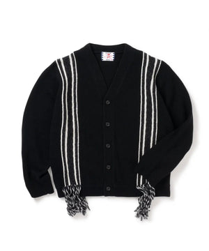 【SON OF THE CHEESE|サノバチーズ 】FRINGE KNIT CARDIGAN/フリンジ ニットカーディガン(BLACK) - STREAM【SON OF THE CHEESE|サノバチーズ 】FRINGE KNIT CARDIGAN/フリンジ ニットカーディガン(BLACK)STREAMM