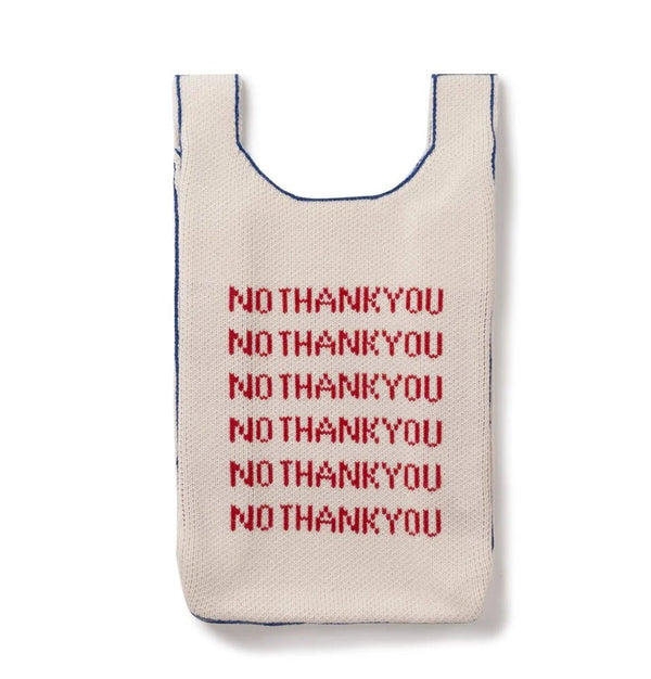 【SON OF THE CHEESE|サノバチーズ】NO THANK YOU KNIT BAG/ノーサンキューニットバッグ(WHITE) - STREAM【SON OF THE CHEESE|サノバチーズ】NO THANK YOU KNIT BAG/ノーサンキューニットバッグ(WHITE)STREAMONE SIZE