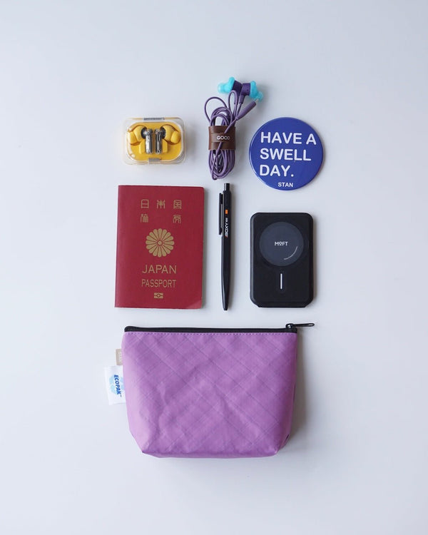 【STAN|スタン】PRODUCT ZIPPER POUCH - ECOPAK™-/プロダクト ジッパーポーチ -エコパック-(ORANGE , WHITE , BLUE , PURPLE) 正規取扱店舗 公式オンライン通販 島根 松江 ポーチ