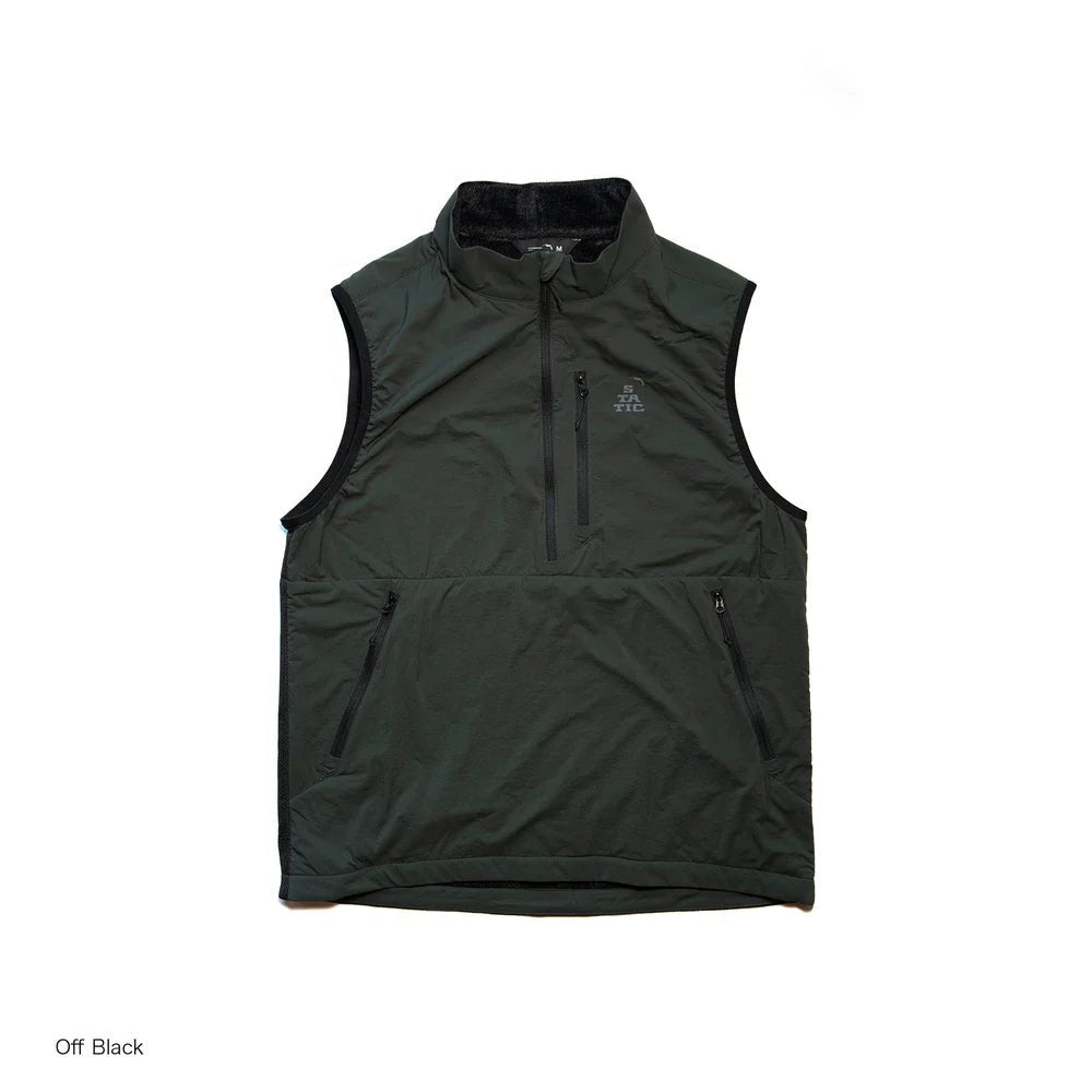 新品同様 STATIC アドリフト ベスト ウィズ シェル M (Black) ADRIFT VEST WITH SHELL - スタイリッシュなOFF BLACK & CARBON