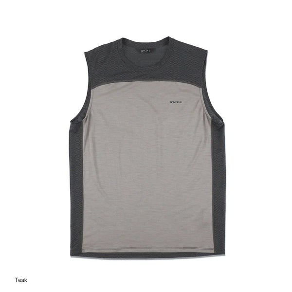 【STATIC|スタティック】CHORD WOOL SLEEVELESS/コードウールスリーブレス(CARBON, MAGMA , STEEL BLUE , TEAK) - STREAM【STATIC|スタティック】CHORD WOOL SLEEVELESS/コードウールスリーブレス(CARBON, MAGMA , STEEL BLUE , TEAK)STREAMTEAKM