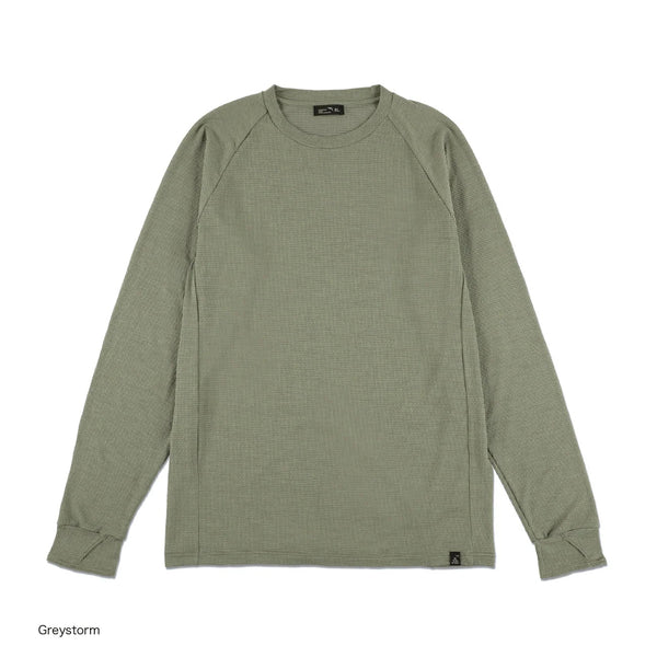 【STATIC|スタティック】DISTANCE L/S RELAX/ディスタンス ロングスリーブ リラックス(BLUE MOSS , GREYSTORM) 正規取扱店舗 公式オンライン通販 島根 松江 26FW ベースレイヤー ハイキング 登山 耐久性