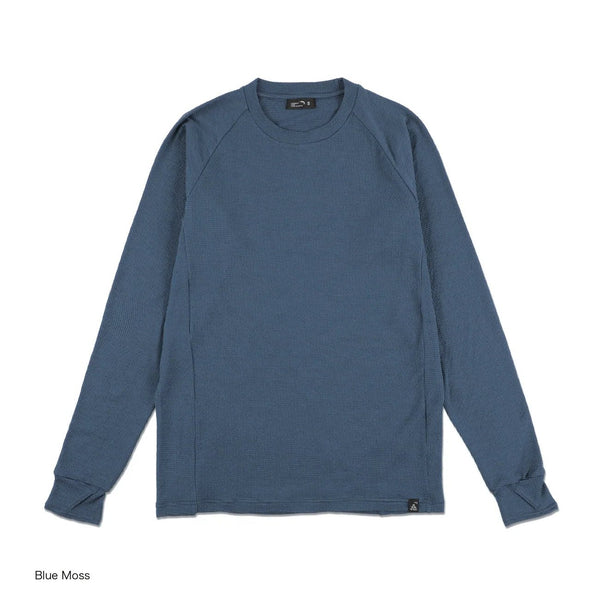 【STATIC|スタティック】DISTANCE L/S RELAX/ディスタンス ロングスリーブ リラックス(BLUE MOSS , GREYSTORM) 正規取扱店舗 公式オンライン通販 島根 松江 26FW ベースレイヤー ハイキング 登山 耐久性