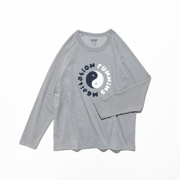 【TACOMA FUJI RECORDS|タコマフジレコード】RUNNING MEDITATION POLY LS TEE(HEATHER GRAY) 正規取扱店舗 公式オンライン通販 島根 松江 26FW Jerry Ukai ジェリー鵜飼 ロングスリーブTシャツ ロンT  