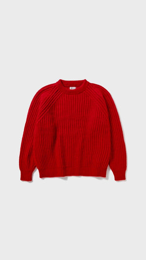 【TONE|トーン】FISHERMAN SWEATER/フッシャーマンセーター(RED)