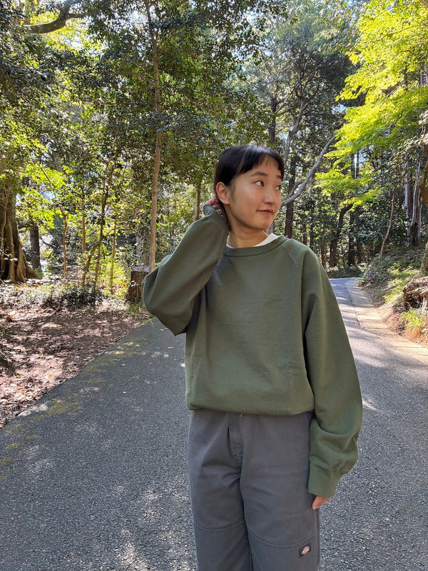 【WALLA WALLA SPORT|ワラワラスポーツ】13oz CREW SWEAT SHIRT(DARK BROWN , USED BLACK , OLD GREEN , NAVY PURPLE) 26FW 正規取扱店舗 公式オンライン通販 島根 松江 スウェット クルーネック