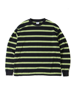 【WALLA WALLA SPORT|ワラワラスポーツ】L/S STRIPE TEE/ロングスリーブストライプティー(BLACK/GREEN , H.GREY/NAVY , YELLOW/RED) - STREAM【WALLA WALLA SPORT|ワラワラスポーツ】L/S STRIPE TEE/ロングスリーブストライプティー(BLACK/GREEN , H.GREY/NAVY , YELLOW/RED)STREAMBLACK/GREENS
