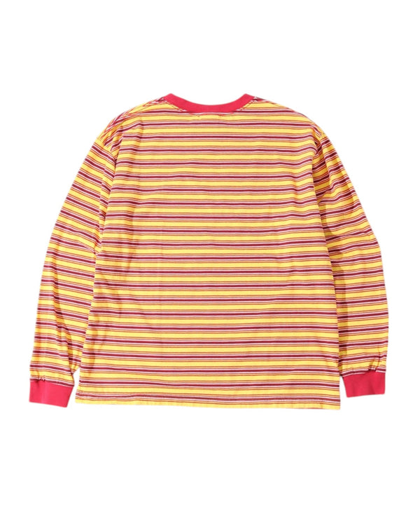 【WALLA WALLA SPORT|ワラワラスポーツ】L/S STRIPE TEE/ロングスリーブストライプティー(BLACK/GREEN , H.GREY/NAVY , YELLOW/RED) - STREAM【WALLA WALLA SPORT|ワラワラスポーツ】L/S STRIPE TEE/ロングスリーブストライプティー(BLACK/GREEN , H.GREY/NAVY , YELLOW/RED)STREAMYELLOW/REDS