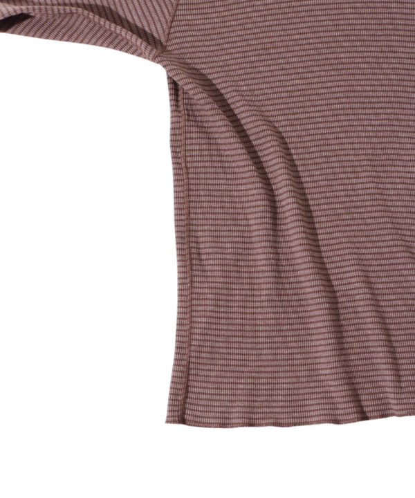 【WALLA WALLA SPORT|ワラワラスポーツ】STRIPE THERMAL CREW/ストライプサーマルクルー(BRICK , DARK INDIGO , OLD GREEN , DARK BROWN) - STREAM【WALLA WALLA SPORT|ワラワラスポーツ】STRIPE THERMAL CREW/ストライプサーマルクルー(BRICK , DARK INDIGO , OLD GREEN , DARK BROWN)STREAMDARK BROWNS