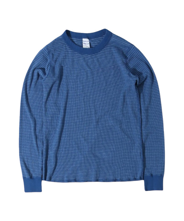 【WALLA WALLA SPORT|ワラワラスポーツ】STRIPE THERMAL CREW/ストライプサーマルクルー(BRICK , DARK INDIGO , OLD GREEN , DARK BROWN) - STREAM【WALLA WALLA SPORT|ワラワラスポーツ】STRIPE THERMAL CREW/ストライプサーマルクルー(BRICK , DARK INDIGO , OLD GREEN , DARK BROWN)STREAMDARK INDIGOS