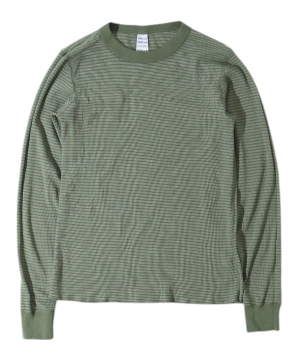 【WALLA WALLA SPORT|ワラワラスポーツ】STRIPE THERMAL CREW/ストライプサーマルクルー(BRICK , DARK INDIGO , OLD GREEN , DARK BROWN) - STREAM【WALLA WALLA SPORT|ワラワラスポーツ】STRIPE THERMAL CREW/ストライプサーマルクルー(BRICK , DARK INDIGO , OLD GREEN , DARK BROWN)STREAMOLD GREENS