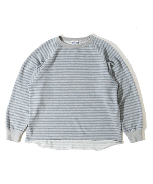 【WALLA WALLA SPORT|ワラワラスポーツ】U.S. MADE STRIPE LT TERRY CREW/U.S.メイドストライプライトテリークルー(H.GREY/NAVY) - STREAM【WALLA WALLA SPORT|ワラワラスポーツ】U.S. MADE STRIPE LT TERRY CREW/U.S.メイドストライプライトテリークルー(H.GREY/NAVY)STREAMH.GREY/NAVYM
