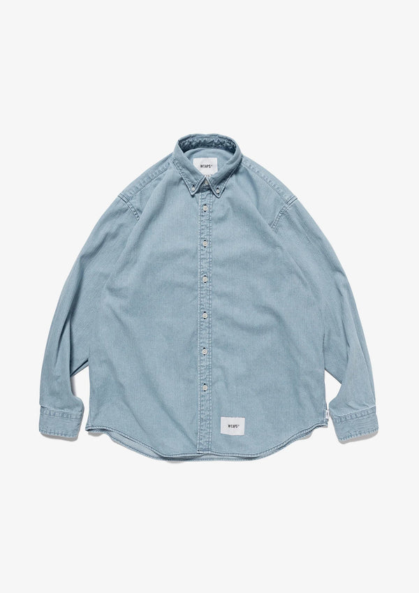 WTAPS  
BD LS 01 / LS / COTTON. DENIM. RF 
品番:262CWDT-SHM01
COLOR:INDIGO
ストーンバイオブリーチ加工を施した8ozのムラ糸デニムのボタンダウンシャツ。
裾は緩やかなラウンドカットで、すっきりとしたレギュラーフィットモデル。 
公式オンライン
通販