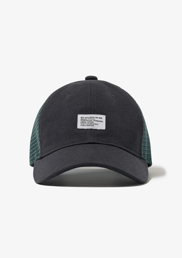【WTAPS|ダブルタップス】T-6M 03 / CAP / COTTON. CNVS. MESH (CHARCOAL)
バイザーとフロントパネルにストーンバイオ加工を施したキャンバス生地、サイドとバックパネルにメッシュ生地を使用した、ミッドクラウンタイプの6パネルボールキャップ。
フロントにブランドネーム、バックに刺繍モチーフを配置。
スナップバックのアジャスターで調節可能。

SIZE :ONE SIZE
FABRIC:コットン 100%
品番:262HCDT-HT07