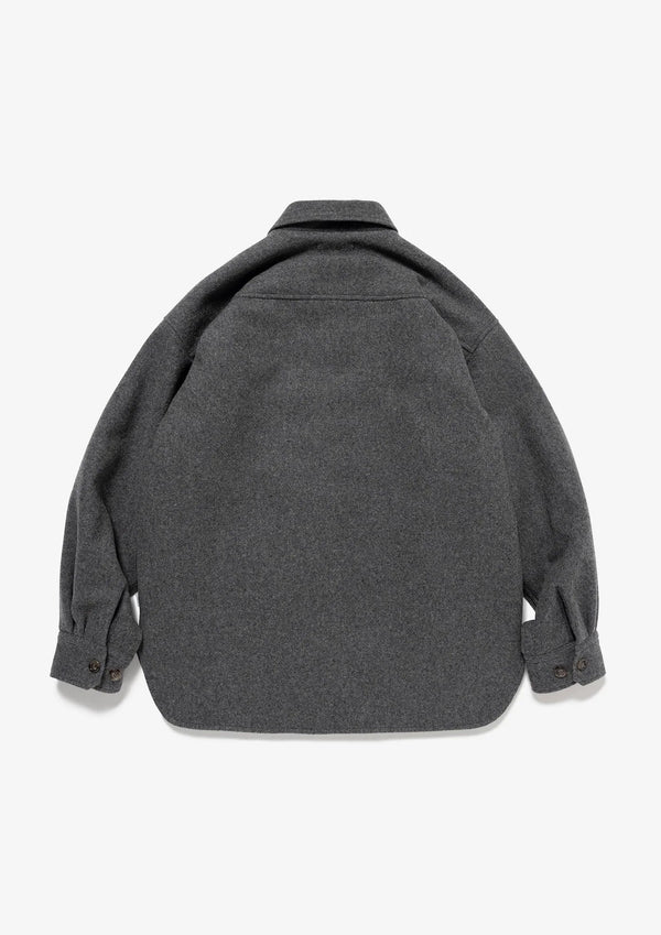 WTAPS 
WCPO / JACKET / WONY. MELTON
品番:262TQDT-JKM02
FABRIC:ウール 90% /ナイロン 10%
COLOR:BLACK:GRAY