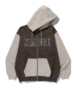 【X - LARGE|エクストララージ】COLOR BLOCK ZIP HOODED SWEATSHIRT/カラーブロックジップフーデットスウェットシャツ(BEIGE , OLIVE) - STREAM【X - LARGE|エクストララージ】COLOR BLOCK ZIP HOODED SWEATSHIRT/カラーブロックジップフーデットスウェットシャツ(BEIGE , OLIVE)STREAMBEIGEM