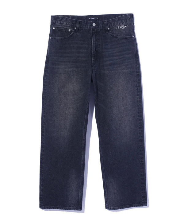 【X - LARGE|エクストララージ】FADED DENIM PANTS/フェイデッドデニムパツ(INDIGO , BLACK) - STREAM【X - LARGE|エクストララージ】FADED DENIM PANTS/フェイデッドデニムパツ(INDIGO , BLACK)STREAMBLACK30inch