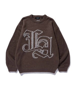 【X-LARGE|エクストララージ】OLD ENGLISH MOHAIR KNIT SWEATER/オールドイングリッシュモヘアニットセーター(BROWN)