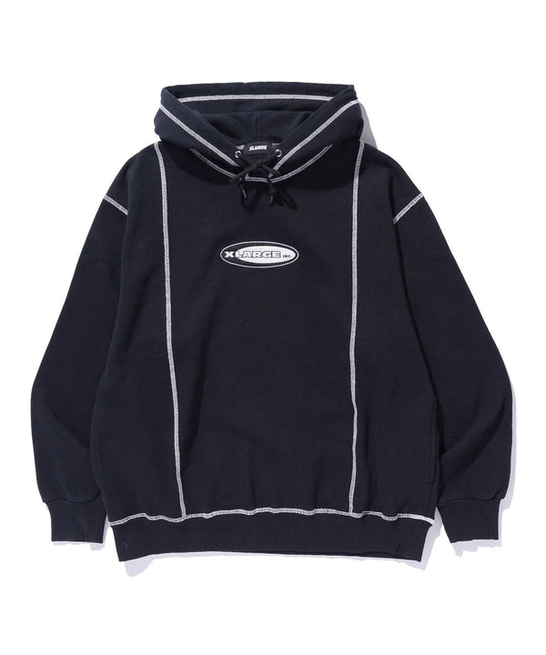 【X - LARGE|エクストララージ】OVAL LOGO PULLOVER HOODED SWEATSHIRT/オーバルロゴプルオーバーフーデッドスウェットシャツ(NAVY , BLACK) - STREAM【X - LARGE|エクストララージ】OVAL LOGO PULLOVER HOODED SWEATSHIRT/オーバルロゴプルオーバーフーデッドスウェットシャツ(NAVY , BLACK)STREAMBLACKM