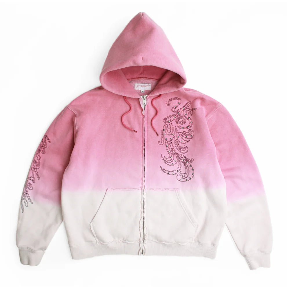 OMBRE HOOD - オンブレフード PINK PURPLE - KNIT CUT SEWN – STREAM OMBRE HOOD - オンブレフード PINK PURPLE - KNIT CUT SEWN – STREAM