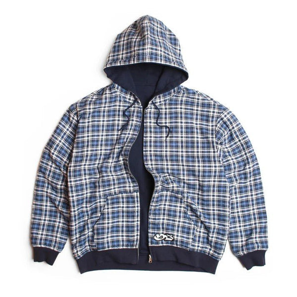 【YARDSALE|ヤードセール】REVERSIBLE FLANNEL HOOD/リバーシブルフランネルフード(BLUE) - STREAM【YARDSALE|ヤードセール】REVERSIBLE FLANNEL HOOD/リバーシブルフランネルフード(BLUE)STREAMBLUES